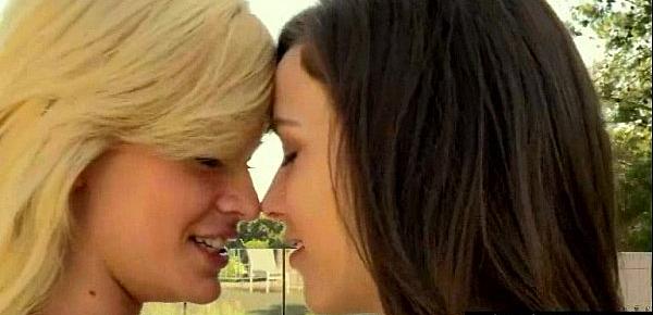  Cute Lovely Lesbos Have Fun On Camera vid-09